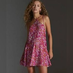 Anthropologie Sheer Floral Dress